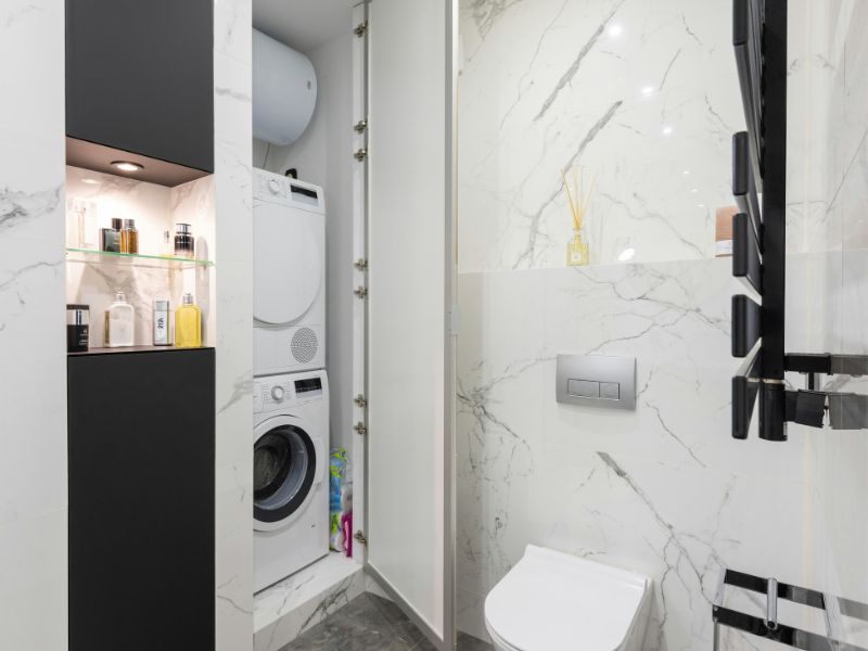 laundry and linen cabinets